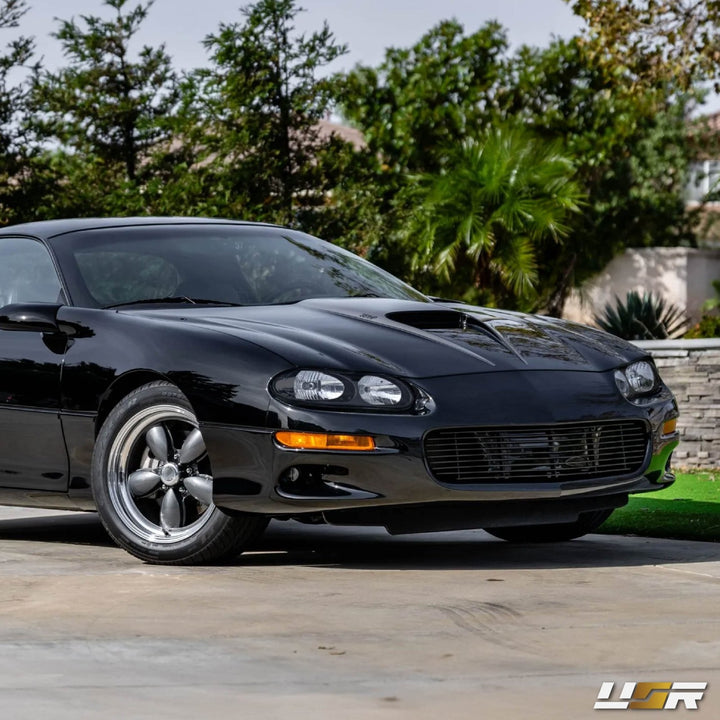 1998 - 2002 Chevrolet Chevy Camaro Black Housing Clear Lens Headlights