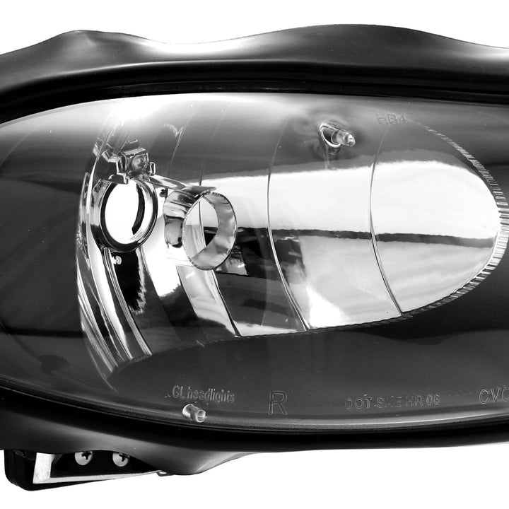 1998-2002 Chevrolet Chevy Camaro Black Housing Clear Lens Headlights