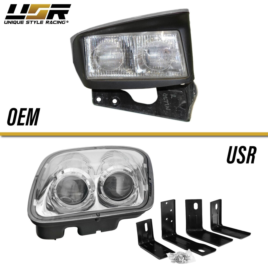 1997 - 2004 Chevrolet Corvette C5 Black OR Chrome Housing Projector Headlights