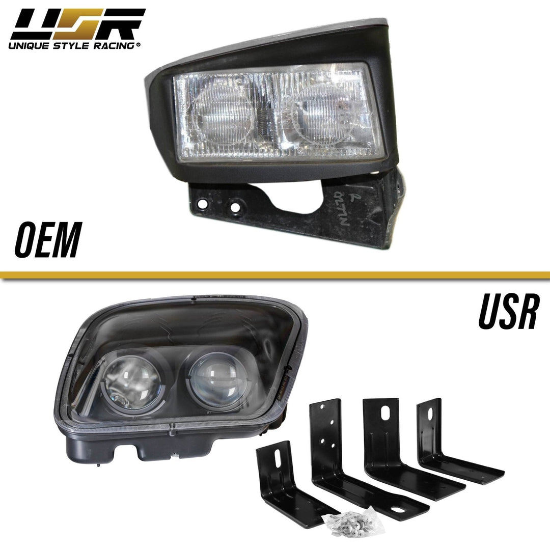 1997 - 2004 Chevrolet Corvette C5 Black OR Chrome Housing Projector Headlights