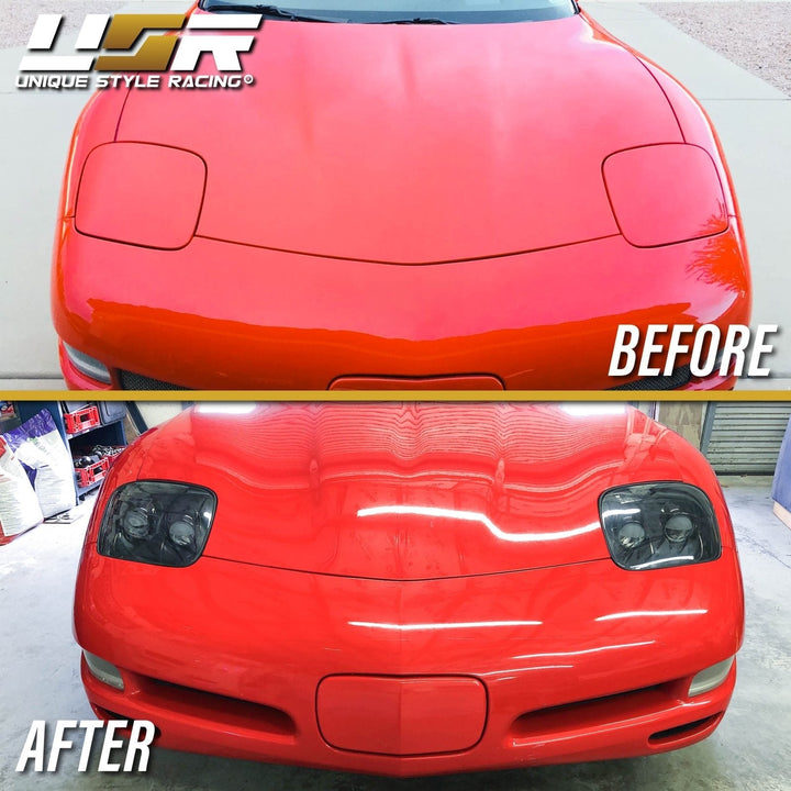 1997 - 2004 Chevrolet Corvette C5 Black OR Chrome Housing Projector Headlights