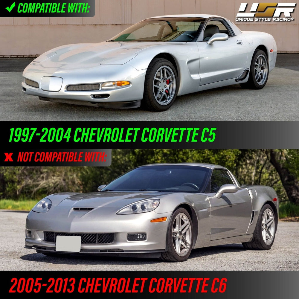 1997 - 2004 Chevrolet Corvette C5 Black OR Chrome Housing Projector Headlights