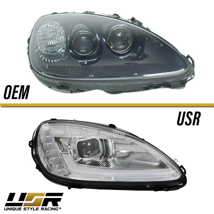 2005 - 2013 C6 Corvette Sequential Switchback C7 Style LED Black Housing or Chrome Housing Headlight