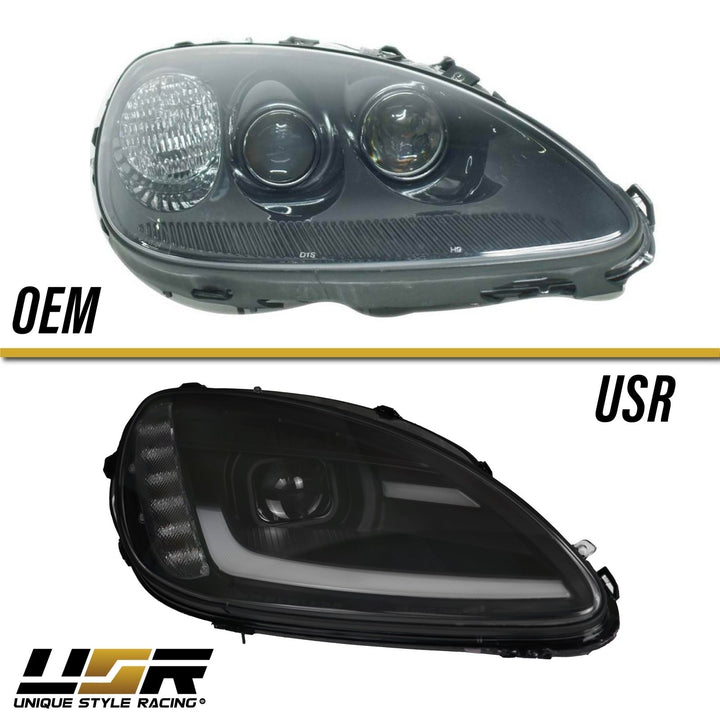 2005 - 2013 C6 Corvette Sequential Switchback C7 Style LED Black Housing or Chrome Housing Headlight