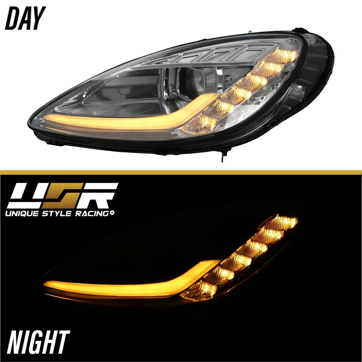 2005 - 2013 C6 Corvette Sequential Switchback C7 Style LED Black Housing or Chrome Housing Headlight