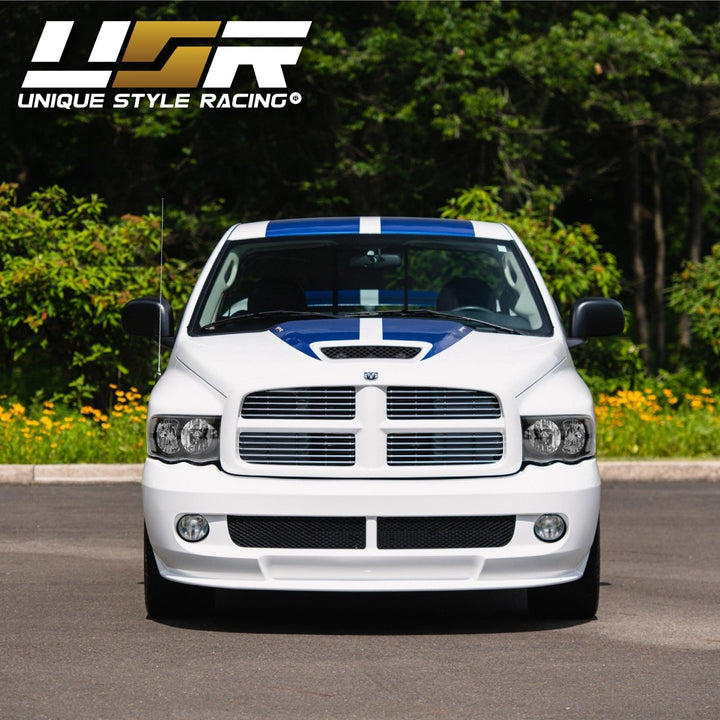 2002 - 2005 Dodge Ram Truck 1500 2500 3500 Black Housing Clear Lens Headlight with Clear Diffuser