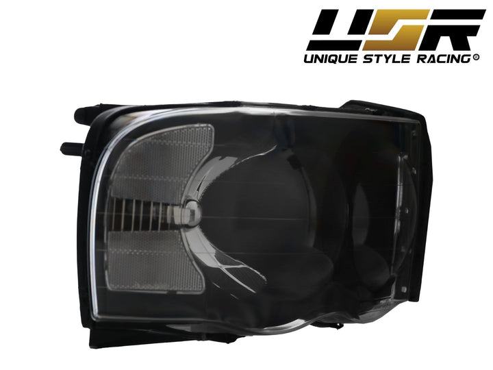 2002 - 2005 Dodge Ram Truck 1500 2500 3500 Black Housing Clear Lens Headlight with Clear Diffuser