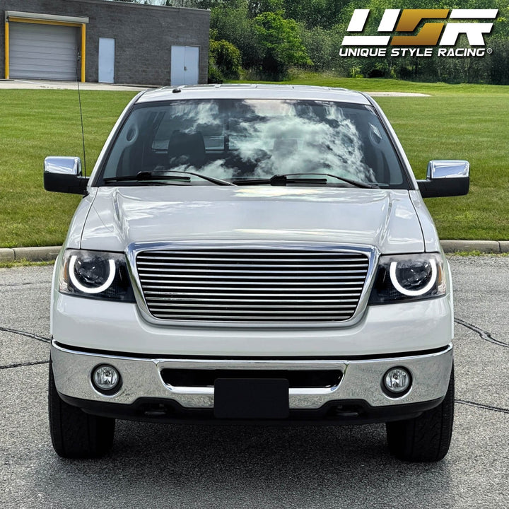 2004 - 2008 Ford F - 150 Pick Up Truck Black Housing Full LED Projector Headlight with All Clear Reflector