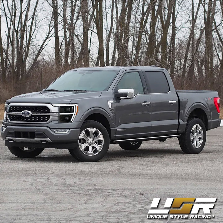 2021 - 2023 Ford F - 150 Full LED Sequential Signal Black Housing Headlight with Quad Projector for Halogen Models