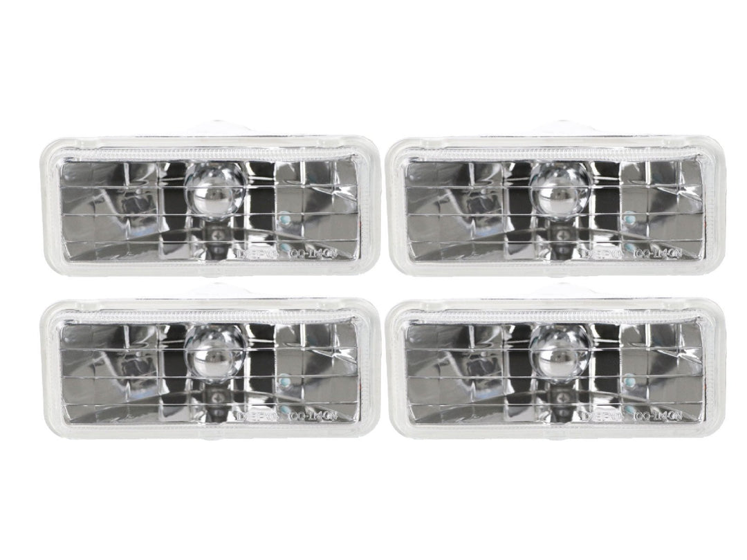 1993 - 1997 Chevy Chevrolet Camaro Euro Crystal Clear Headlight with Wiring + Halogen Bulbs