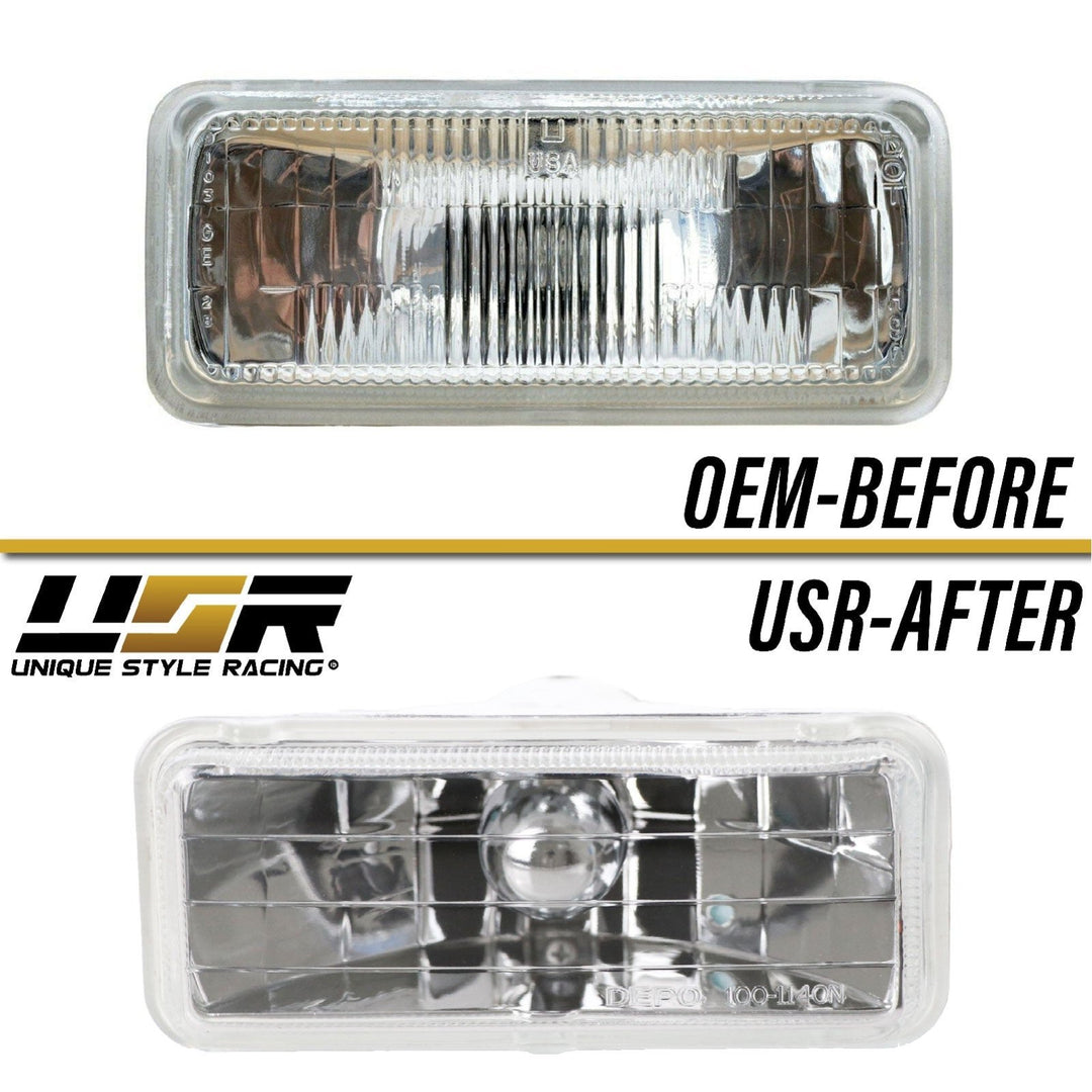 1993 - 1997 Chevy Chevrolet Camaro Euro Crystal Clear Headlight with Wiring + Halogen Bulbs