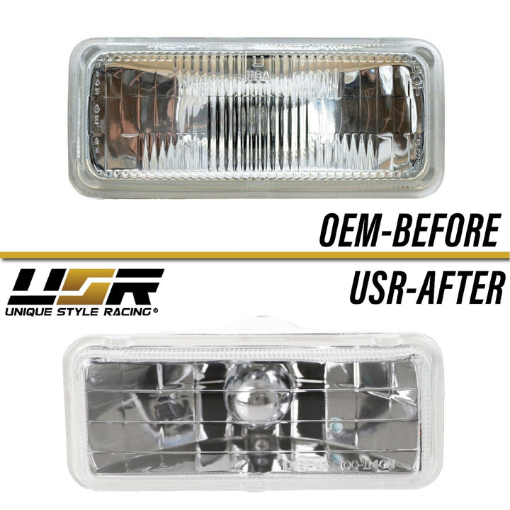 1993 - 1997 Chevy Chevrolet Camaro Euro Crystal Clear Headlight with Wiring + Halogen Bulbs