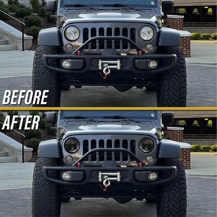 2007 - 2018 Jeep Wrangler JK 7” Round H6024 / H6014 Black Housing LED Projector Sealed Beam Headlights