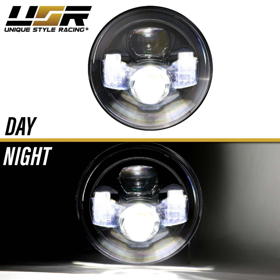 1990 - 1997 Mazda Miata NA 7” Round H6024 / H6014 Black Housing LED Projector Sealed Beam Headlights