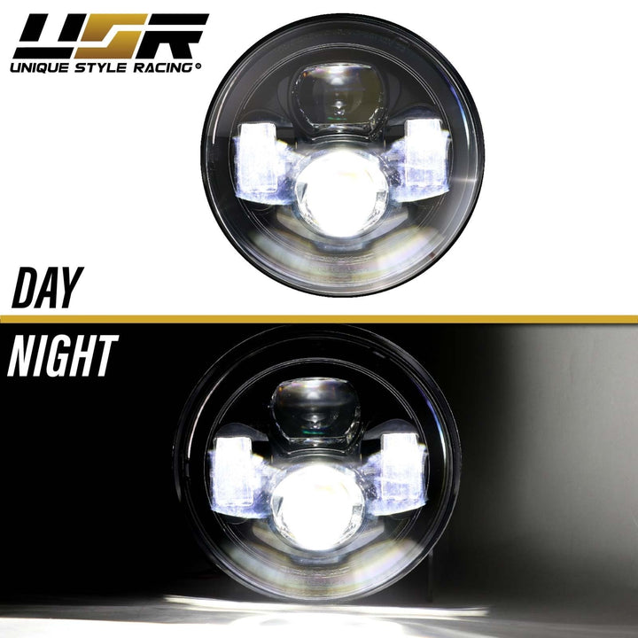 1990 - 1997 Mazda Miata NA 7” Round H6024 / H6014 Black Housing LED Projector Sealed Beam Headlights