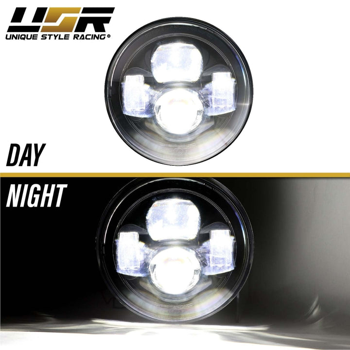 1990 - 1997 Mazda Miata NA 7” Round H6024 / H6014 Black Housing LED Projector Sealed Beam Headlights