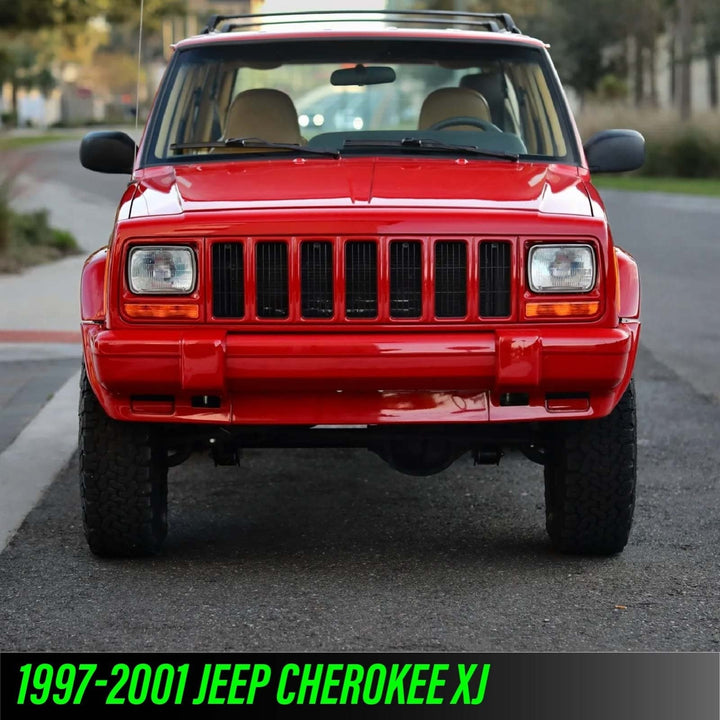 1997 - 2001 Jeep Cherokee XJ 7x6 H6054 / H6052 Black Housing LED Projector Sealed Beam Headlights
