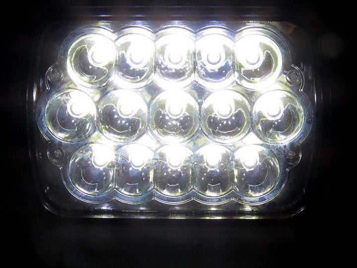 Full LED High and Low Beam 7x6 H6054 Pair Sealed Beam Conversion Headlight