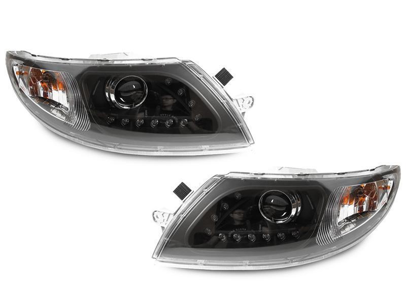 2002 - 2019 International Truck / 2002 - 2019 International Durastar / Transtar White LED Strip Chrome or Black Projector Headlights