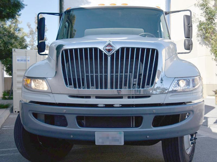 2002 - 2019 International Truck / 2002 - 2019 International Durastar / Transtar White LED Strip Chrome or Black Projector Headlights