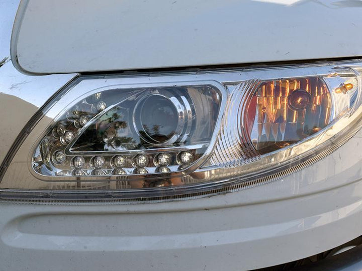 2002 - 2019 International Truck / 2002 - 2019 International Durastar / Transtar White LED Strip Chrome or Black Projector Headlights