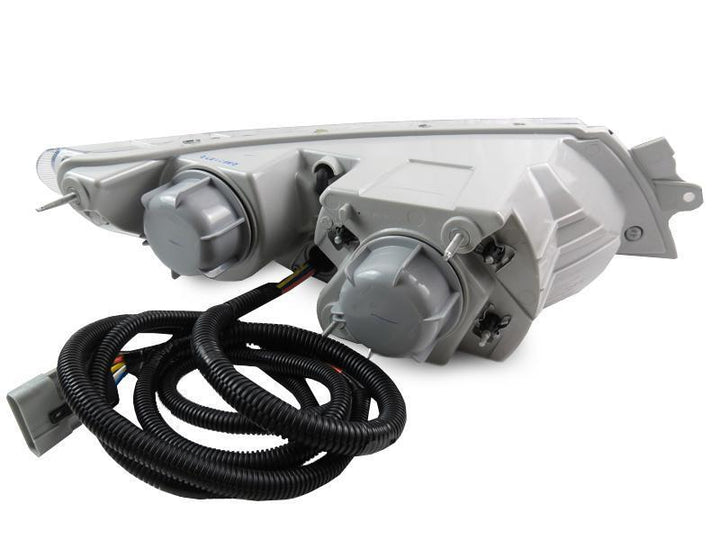 2002 - 2019 International Truck / 2002 - 2019 International Durastar / Transtar White LED Strip Chrome or Black Projector Headlights