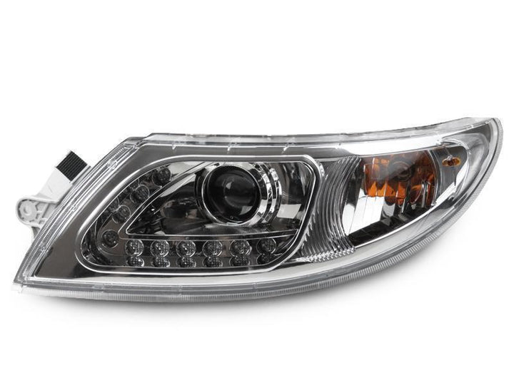 2002 - 2019 International Truck / 2002 - 2019 International Durastar / Transtar White LED Strip Chrome or Black Projector Headlights
