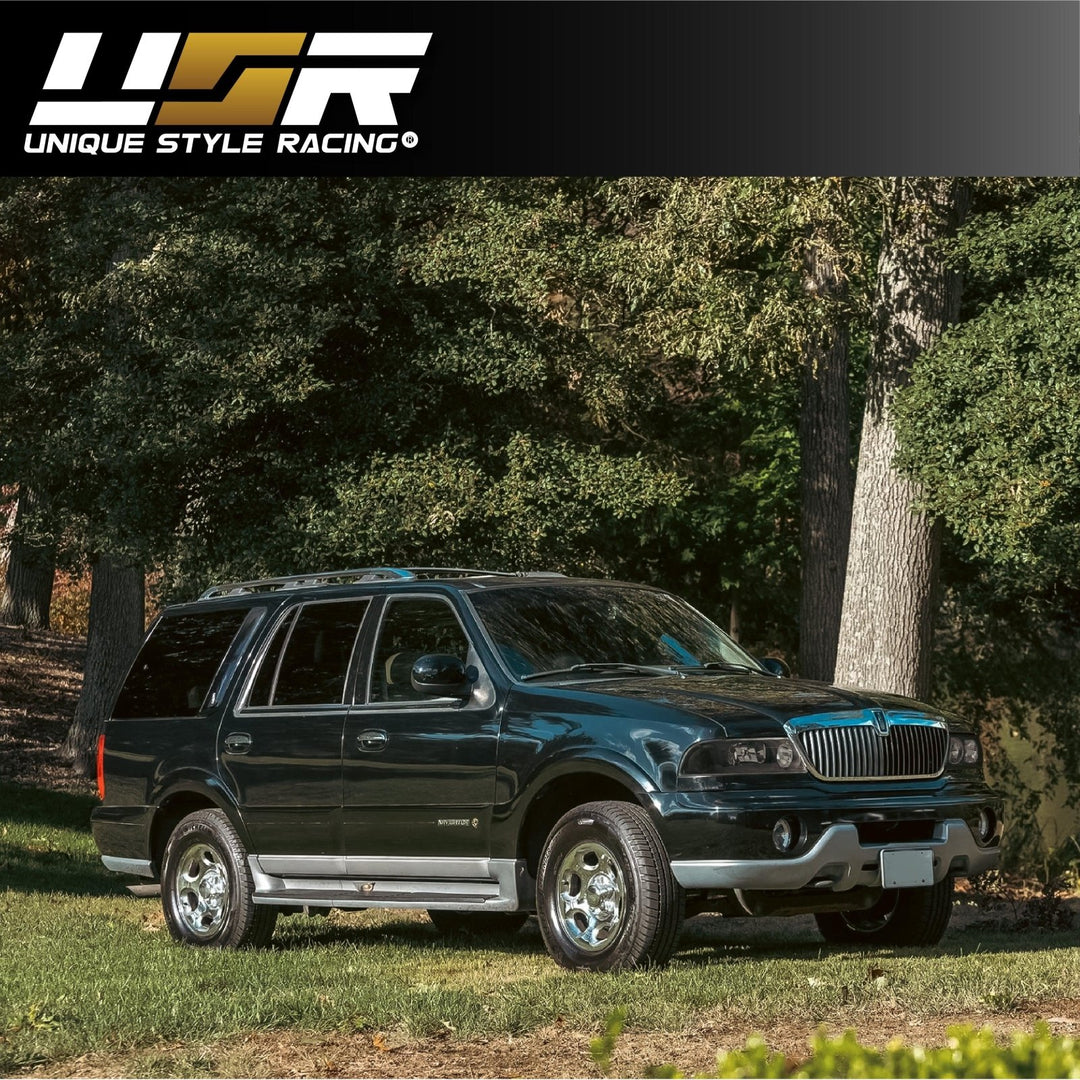 1998 - 2002 Lincoln Navigator Black Housing Clear Headlights