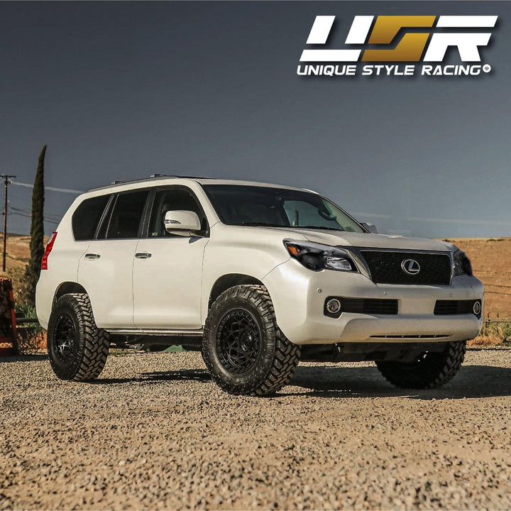 2010 - 2013 Lexus GX460 Stock Halogen Model Gloss Black Upgrade Headlights