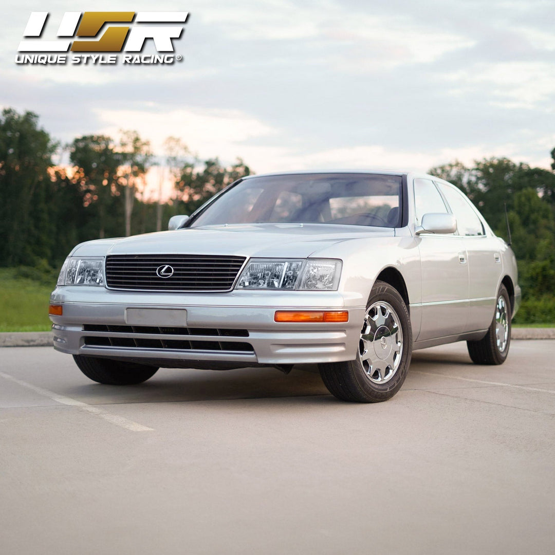 1995 - 1997 Lexus LS400 JDM Style Glass Clear Lens Headlights + Matching Corner Lights