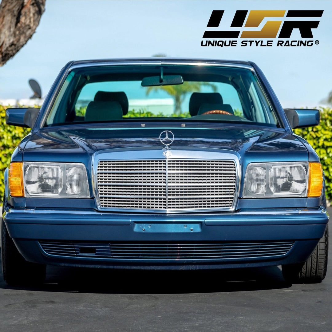 1981 - 1991 Mercedes S Class W126 EURO GLASS Lens Headlight with Optional Corner Light