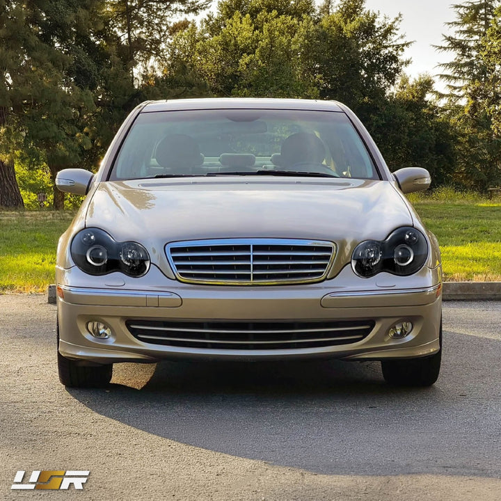 2001-2007 Mercedes C Class W203 Black Housing D2S Projector Headlight