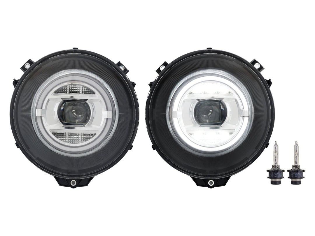 2007 - 2018 Mercedes W463 G Class Wagon W464 Style Halo LED Ring Xenon Headlights