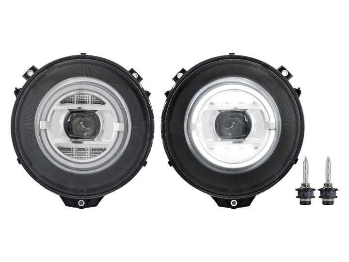 2007 - 2018 Mercedes W463 G Class Wagon W464 Style Halo LED Ring Xenon Headlights