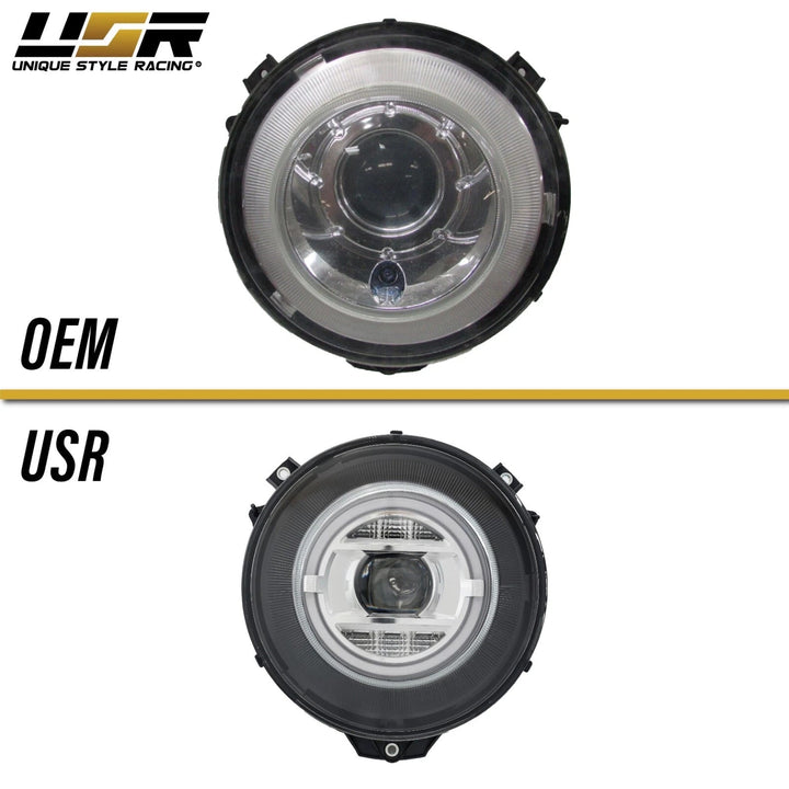 2007 - 2018 Mercedes W463 G Class Wagon W464 Style Halo LED Ring Xenon Headlights
