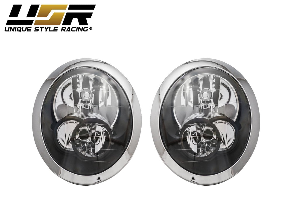 2005 - 2008 Mini Cooper Cooper S R50 R52 R53 Euro Style Black Housing Headlights DOT/SAE