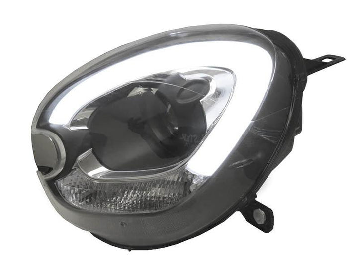 2011 - 2016 Mini Cooper Countryman R60 / Paceman R61 White LED DRL Half Ring Style Projector Black Headlights