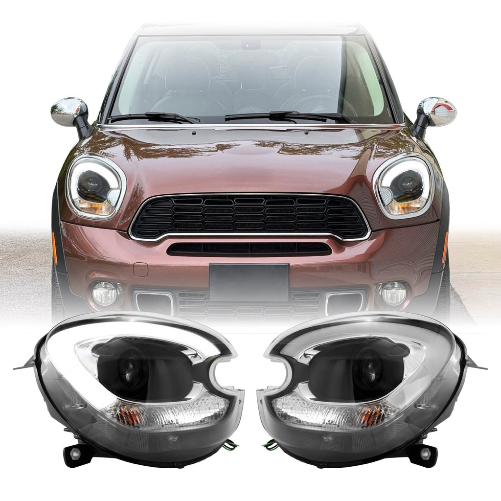 2011-2016 Countryman R60 Xenon Models LED DRL Half Ring D1S
