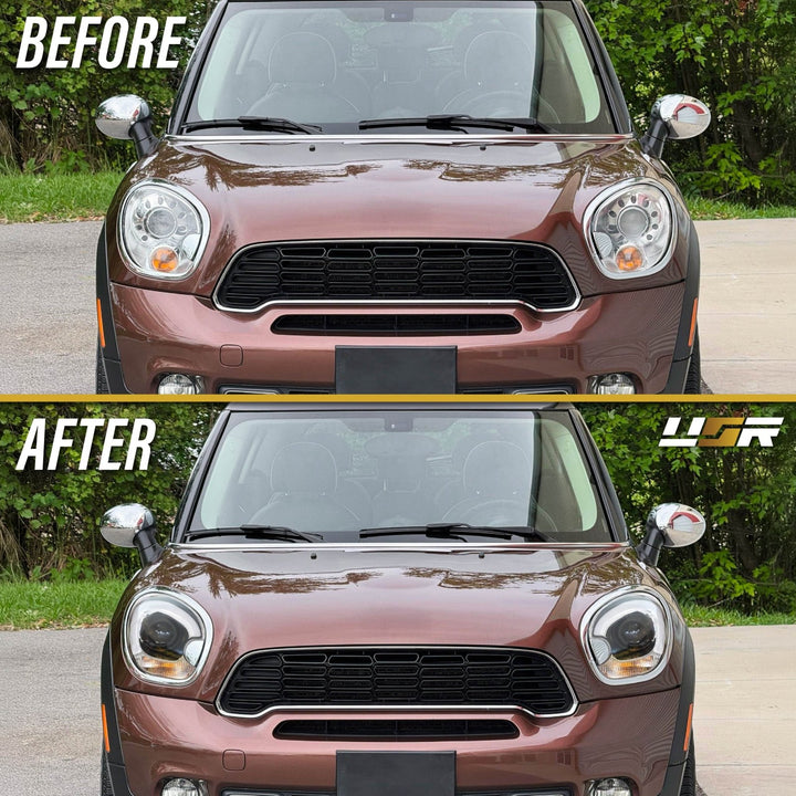 2011-2016 Countryman R60 Xenon Models LED DRL Half Ring D1S Projector Headlights