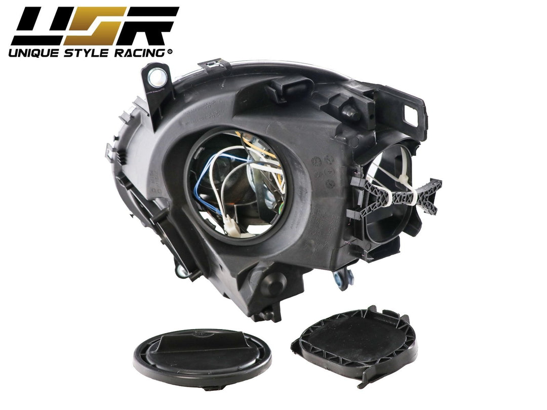 2007 - 2013 Mini R56 R55 R57 Euro ECode Black Housing Projector Headlight for Halogen Models