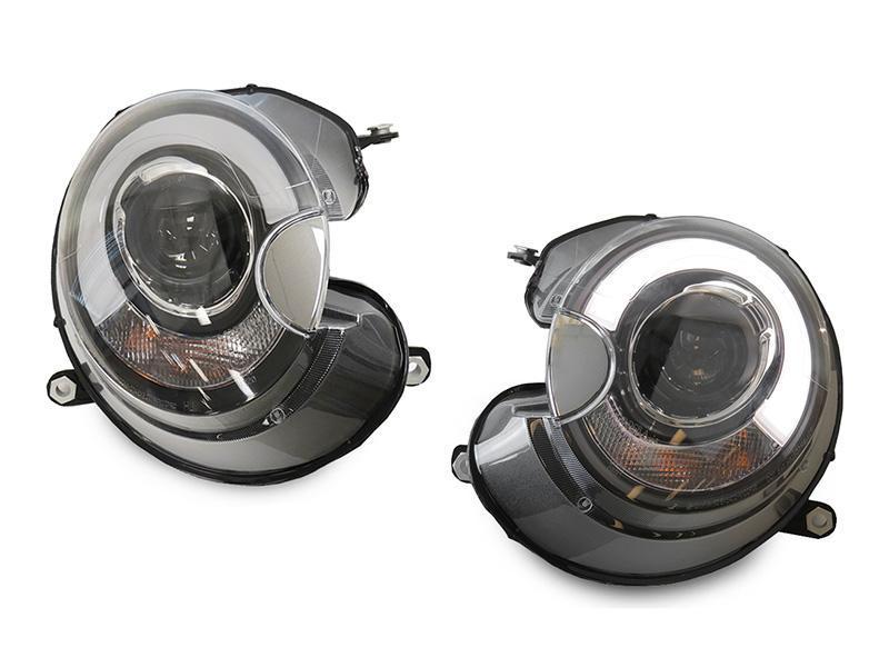 2007 - 2013 Mini Cooper R56 R55 R57 White LED DRL F56 Style Light Bar Headlight JCW S