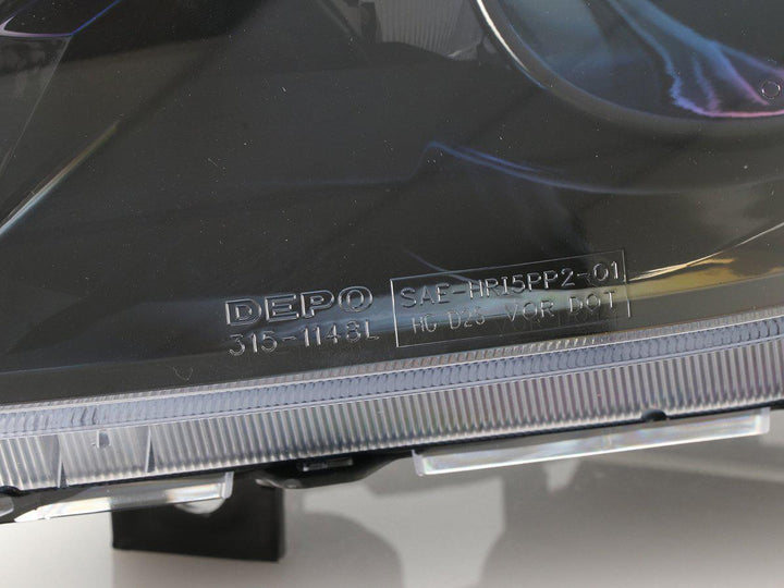 2003 - 2009 Nissan 350Z Z33 Facelift Style JDM Black D2S BiXenon LED Projector Headlight