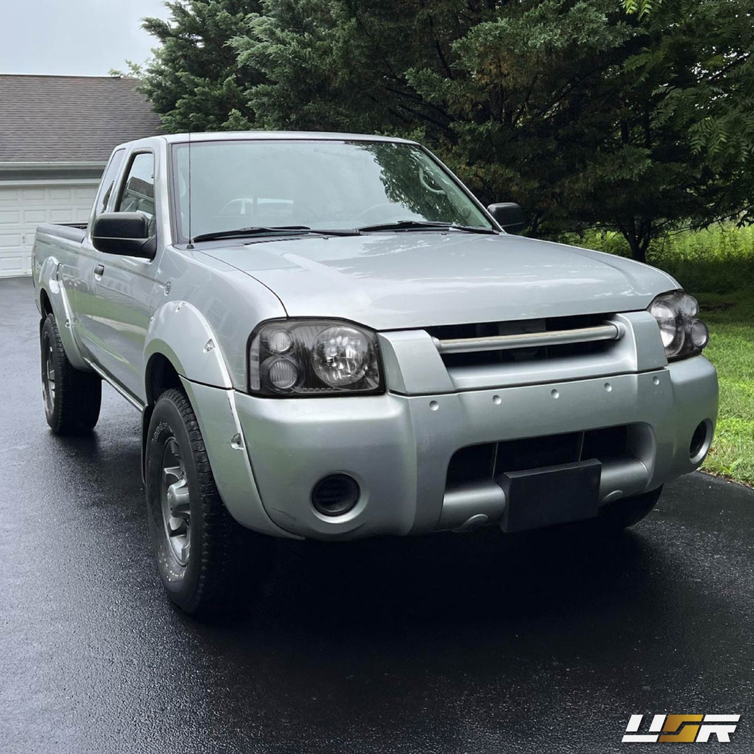 2001 - 2004 Nissan Frontier Black Housing Clear Lens with Clear Reflector Headlights