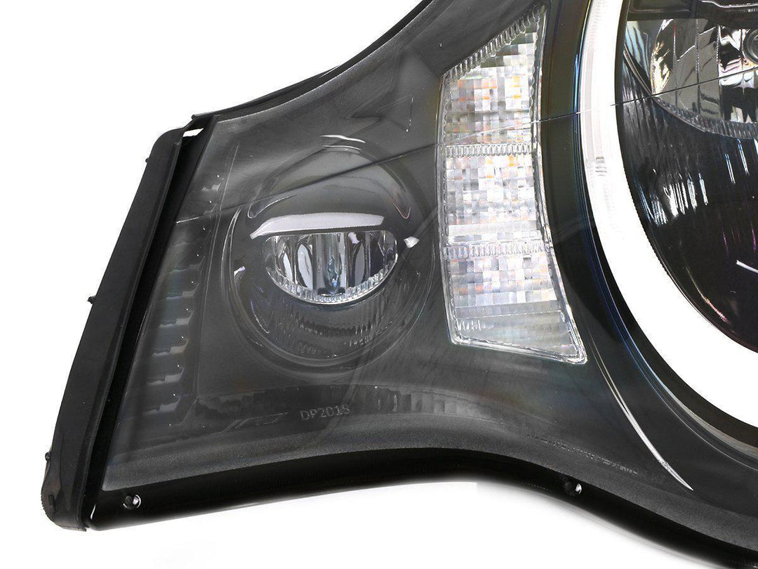 2002 - 2004 Porsche 911 Carrera Turbo 996 Chassis USR 991 Style LED Ring Black Housing Project Headlight For Stock Xenon D2S HID Model