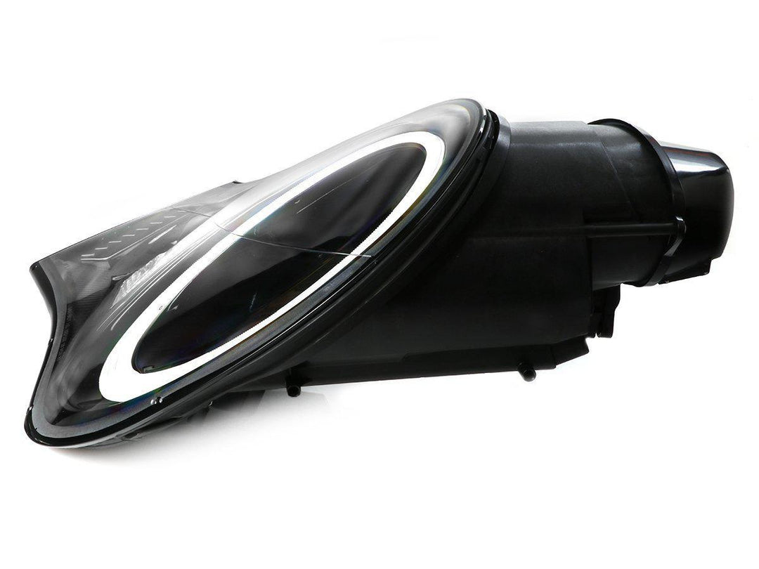 2002 - 2004 Porsche 911 Carrera Turbo 996 Chassis USR 991 Style LED Ring Black Housing Project Headlight For Stock Halogen Model