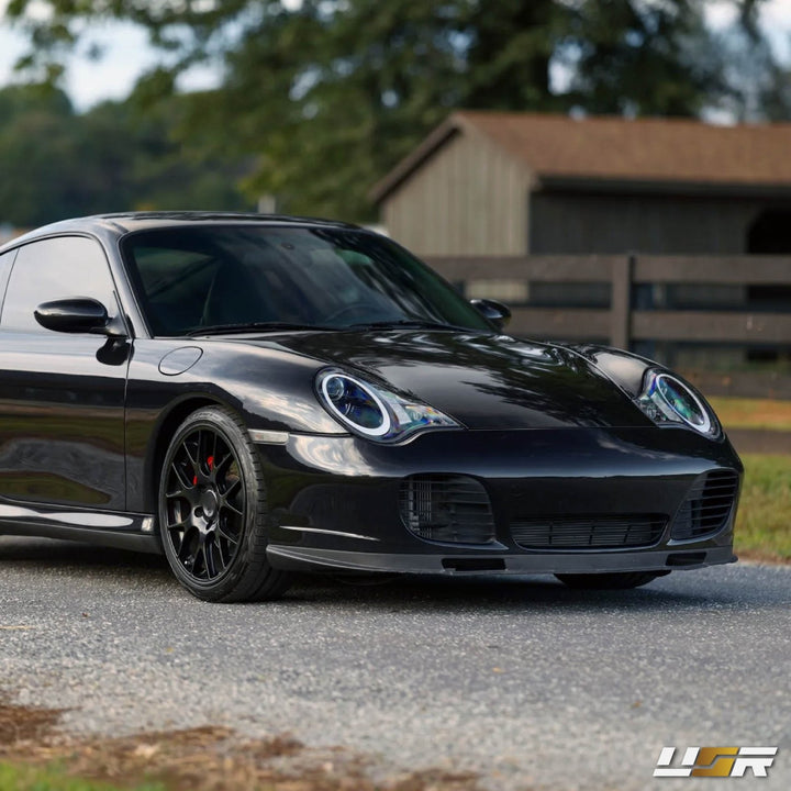 2002 - 2004 Porsche 911 Carrera Turbo 996.2 Chassis 991 Style LED Ring Black Housing Project Headlight