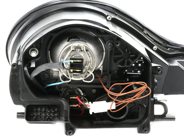 2002 - 2004 Porsche 911 Carrera Turbo 996 Chassis USR 991 Style LED Ring Black Housing Project Headlight For Stock Halogen Model