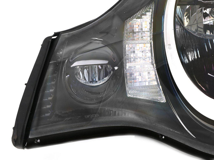 2002 - 2004 Porsche 911 Carrera Turbo 996 Chassis USR 991 Style LED Ring Black Housing Project Headlight For Stock Halogen Model