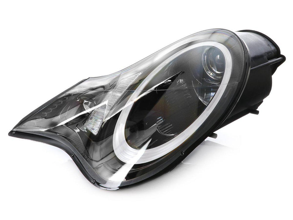 2002 - 2004 Porsche 911 Carrera Turbo 996 Chassis USR 991 Style LED Ring Black Housing Project Headlight For Stock Halogen Model