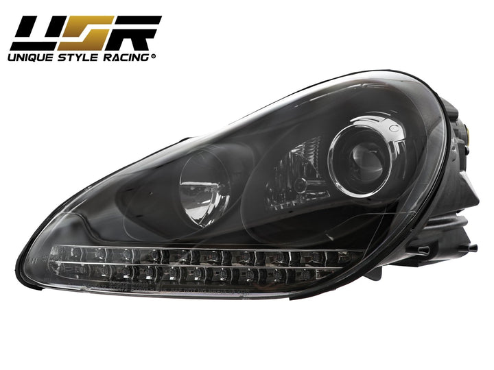 2003 - 2006 Porsche Cayenne 955 9PA Black Projector Headlights For Factory Xenon Models